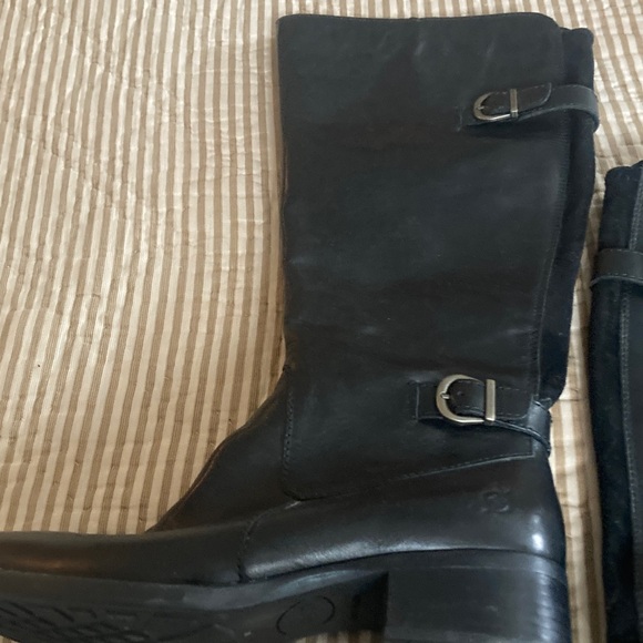 Born Shoes - Born Black Leather Knee-High Boots